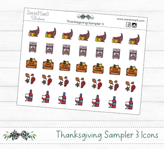 Thanksgiving Sampler 3 Icons