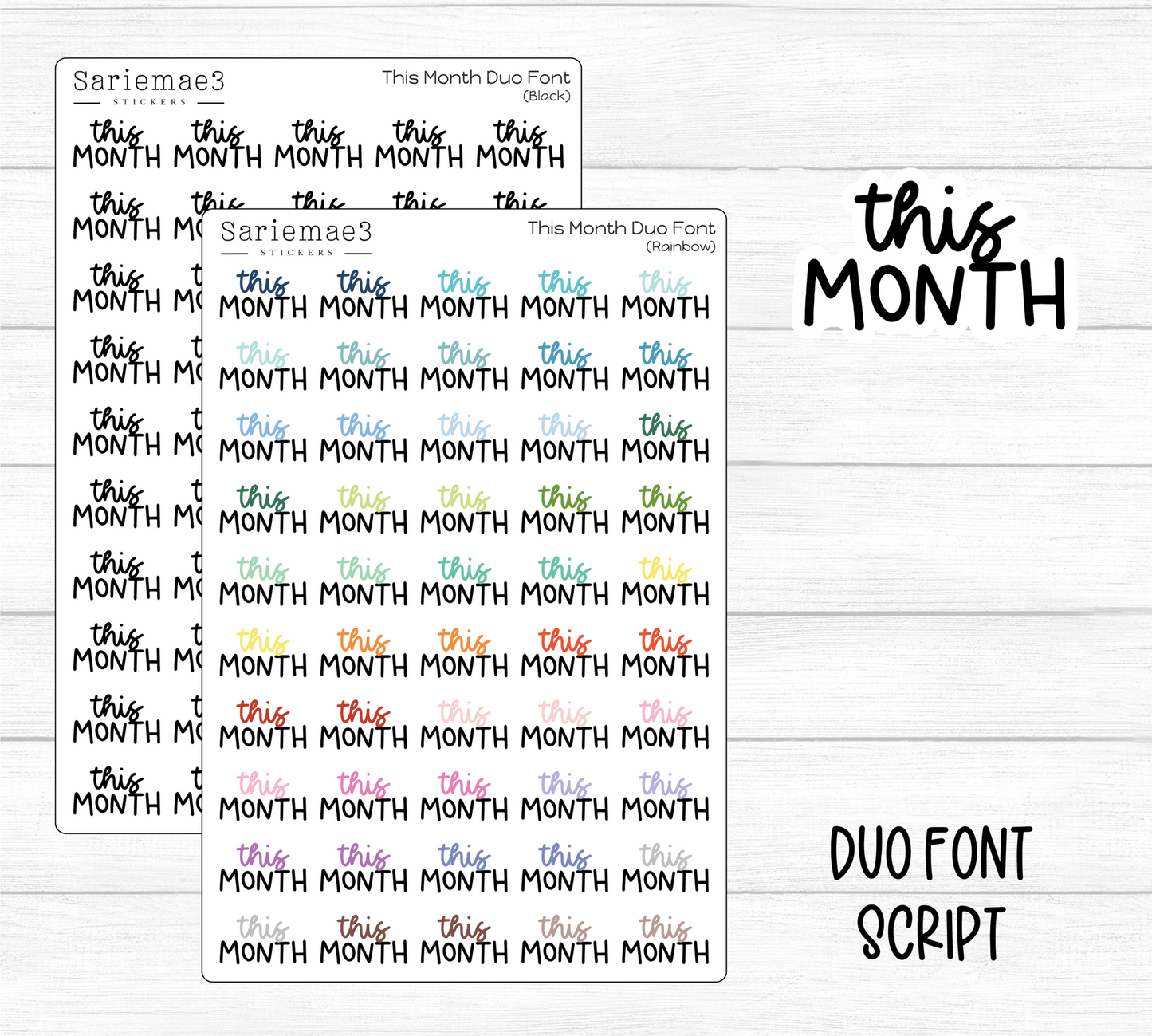 This Month (Duo Font)