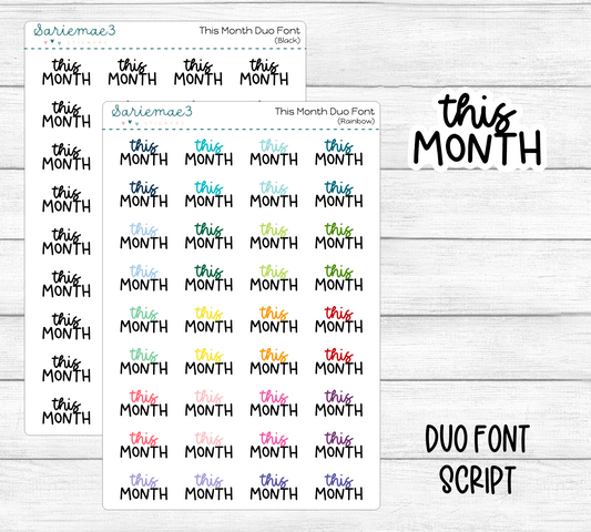 This Month (Duo Font)