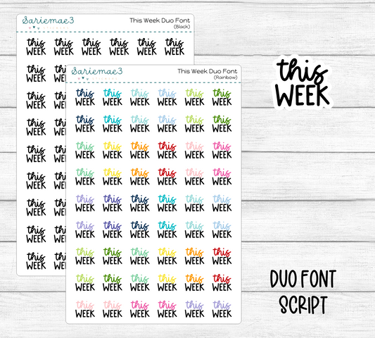This Week (Duo Font)