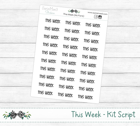 This Week (Kit Font)