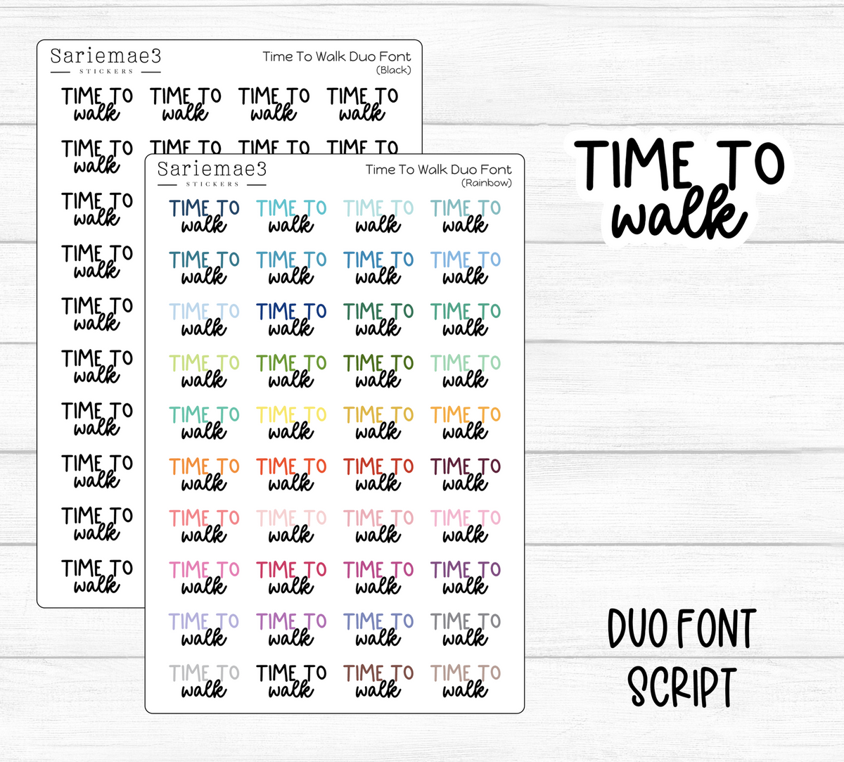 Time To Walk (Duo Font)