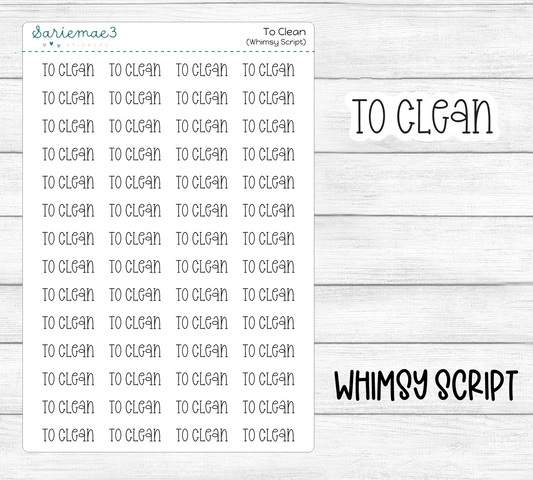 To Clean (Whimsy)