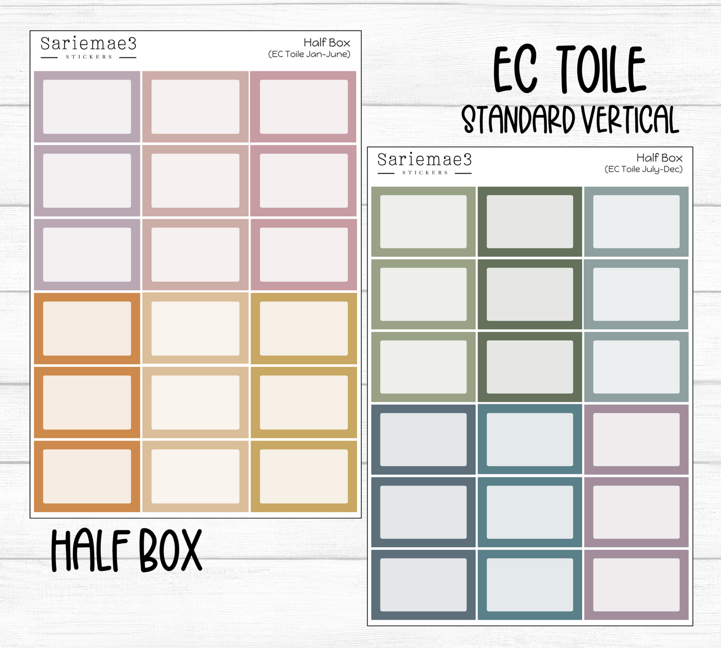 Half Boxes (EC Toile)