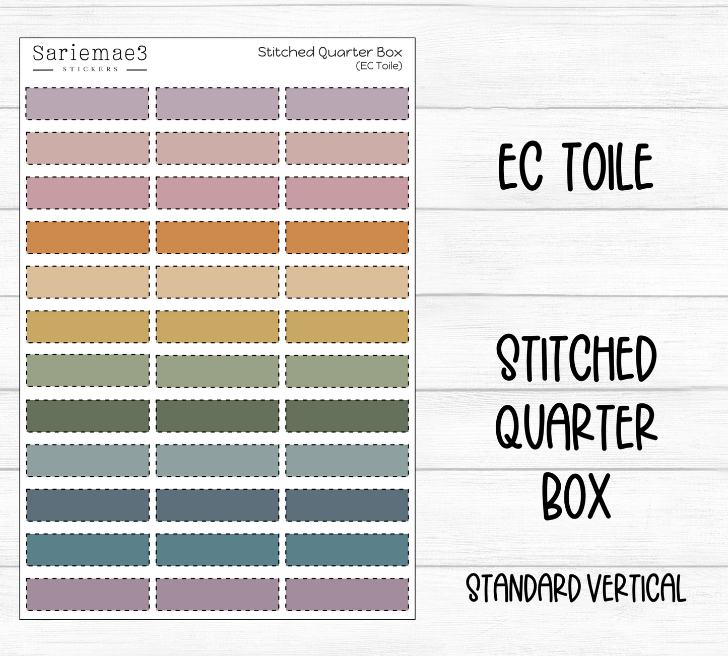 Stitched Quarter Box (EC Toile)