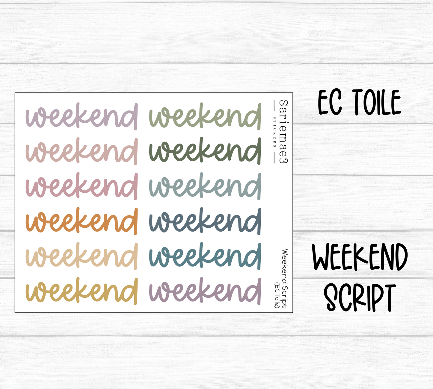 Weekend Script (EC Toile)