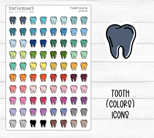 Tooth (Colors) Icons (Reformatted)