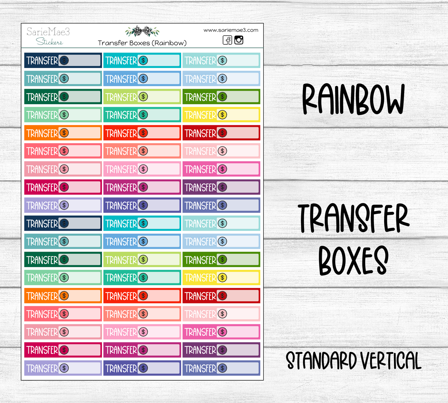 Transfer Boxes (Rainbow)