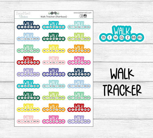 Walk Rainbow Habit Tracker