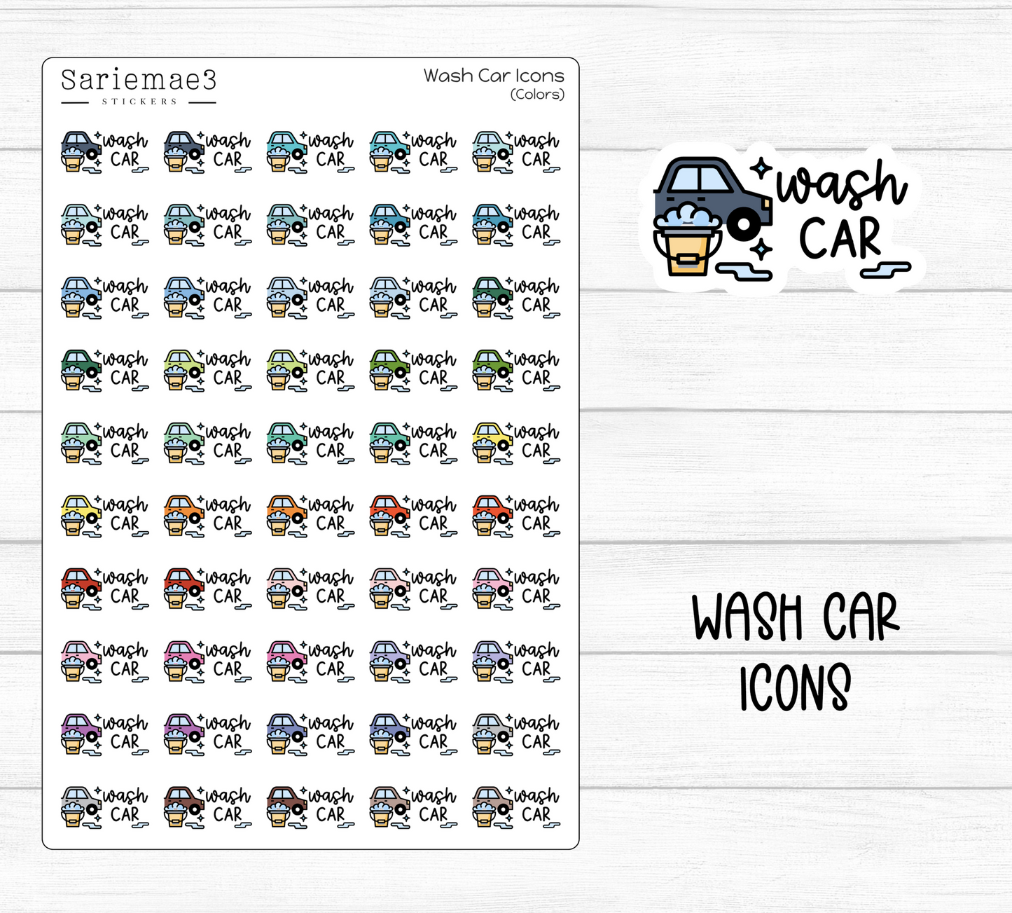 Wash Car Icons