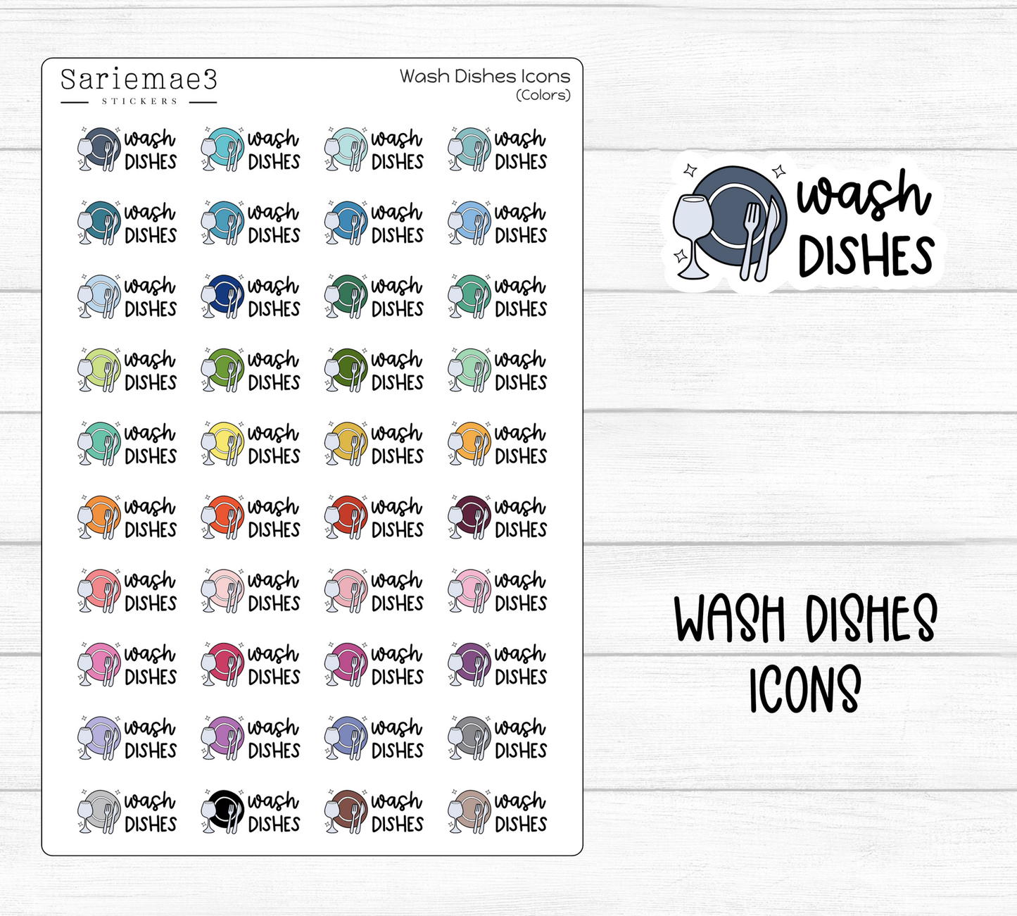Wash Dishes Icons (Reformatted)