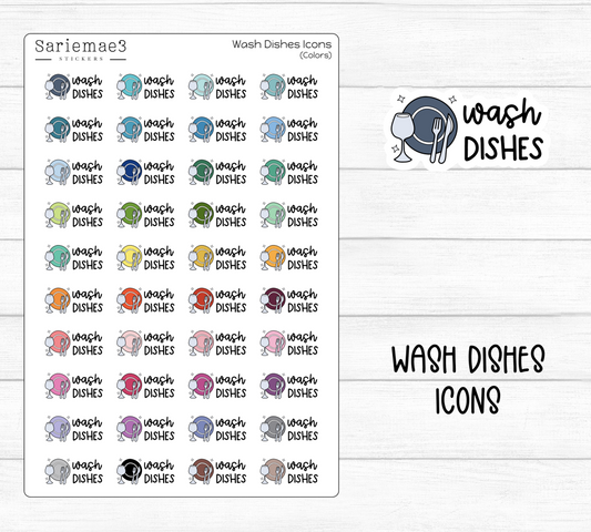 Wash Dishes Icons (Reformatted)