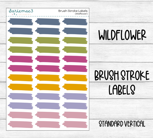Brushstroke Labels (Wildflower)