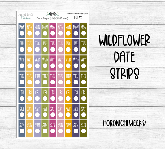 Date Strips (Wildflower) Hobo Weeks