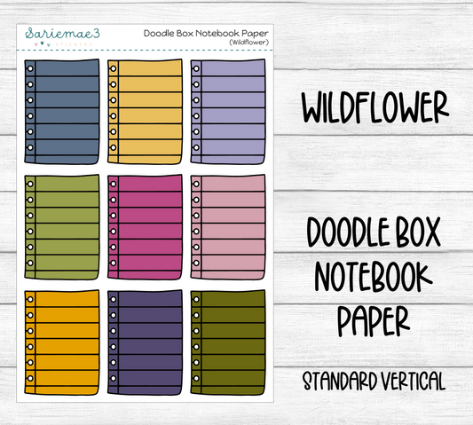 Doodle Box Notebook Paper (Wildflower)