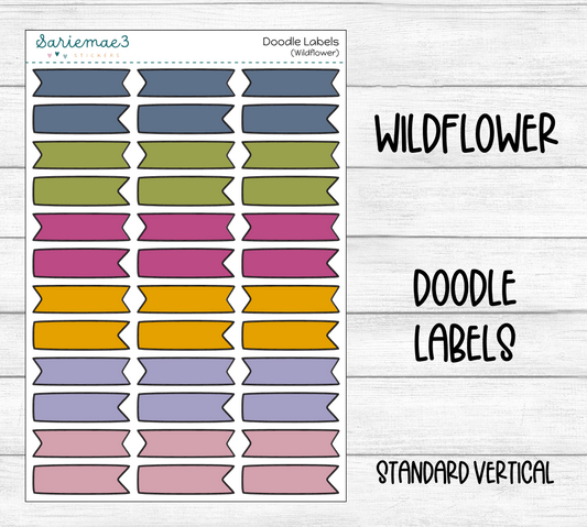 Doodle Labels (Wildflower)
