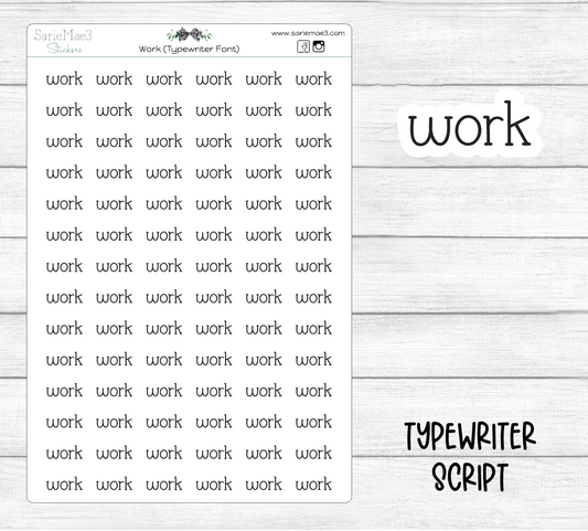 Work (Typewriter)