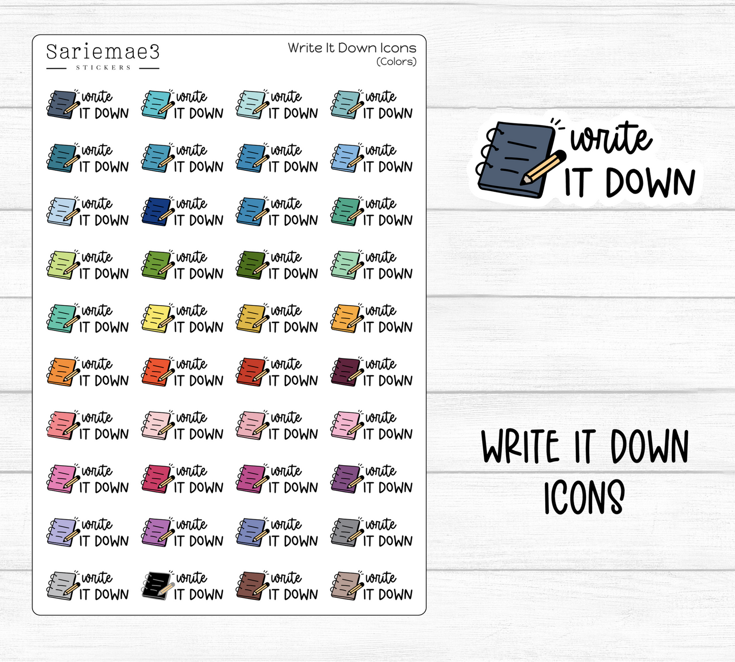 Write It Down Icons