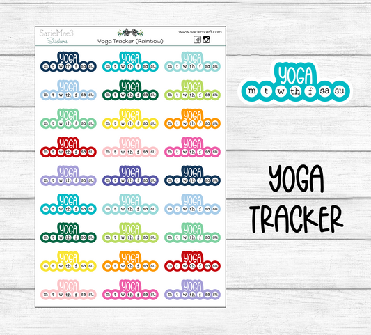 Yoga Rainbow Habit Tracker