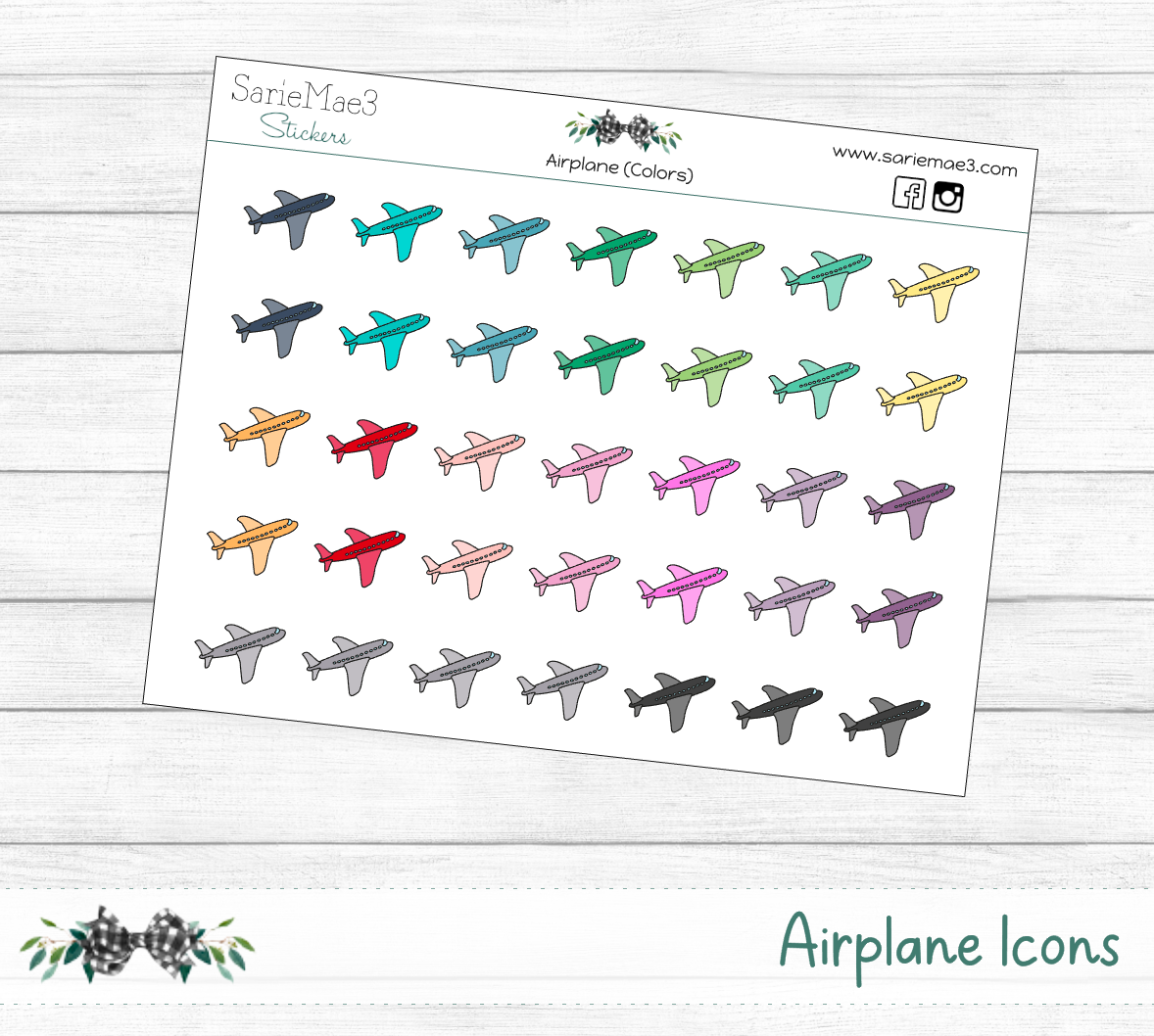 Airplane (Colors) Icons