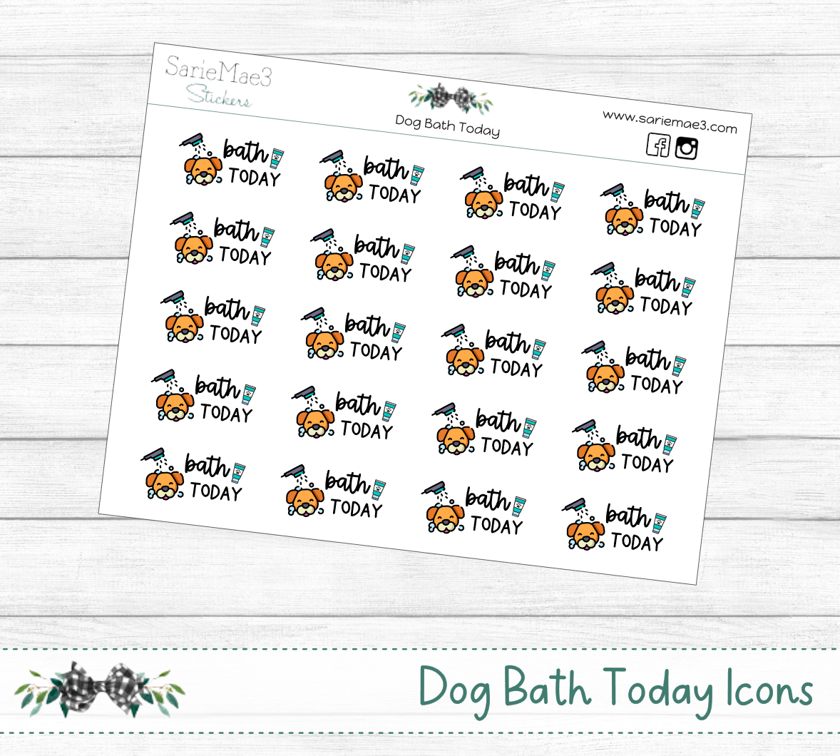 Dog Bath Today Icons