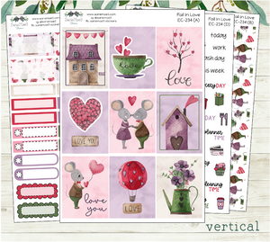 Vertical Weekly Kit, Fall In Love, V-234