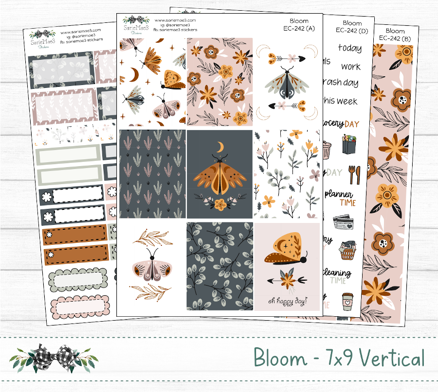 Vertical Weekly Kit, Bloom, V-242