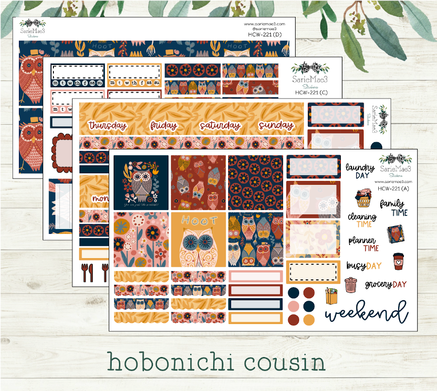 Hobonichi Cousin Kit, Give A Hoot, HCW-221