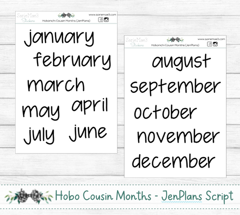 Hobonichi Cousin Months (JenPlans)