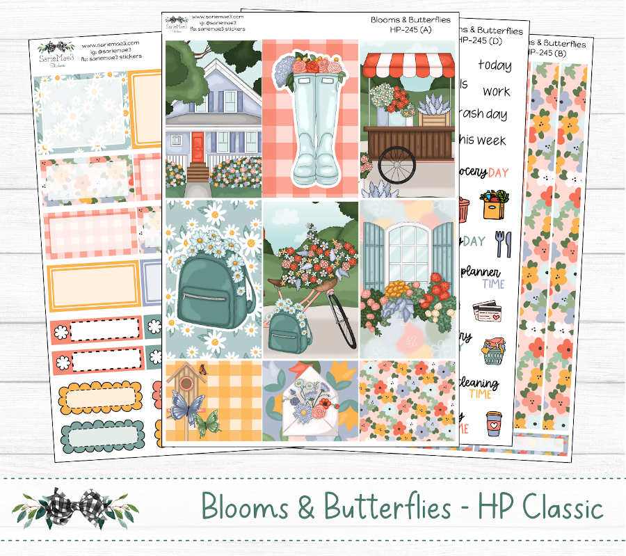Happy Planner Weekly Kit, Blooms & Butterflies, HP-245