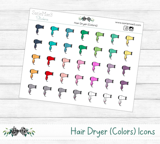 Hair Dryer (Colors) Icons