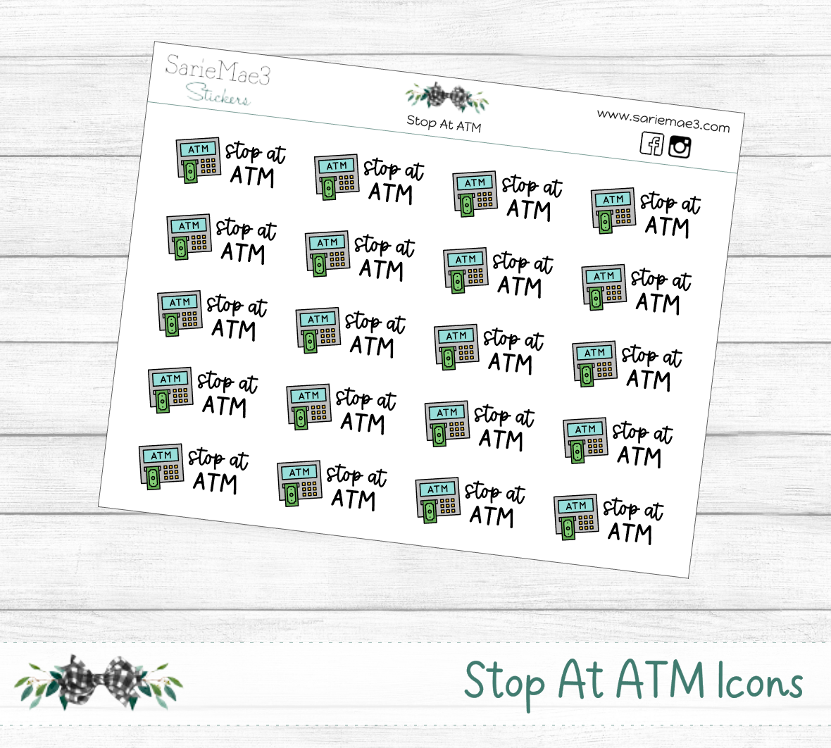 Stop At ATM Icons