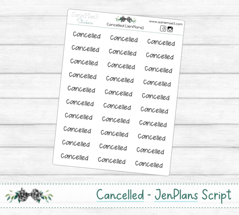 Cancelled (JenPlans)