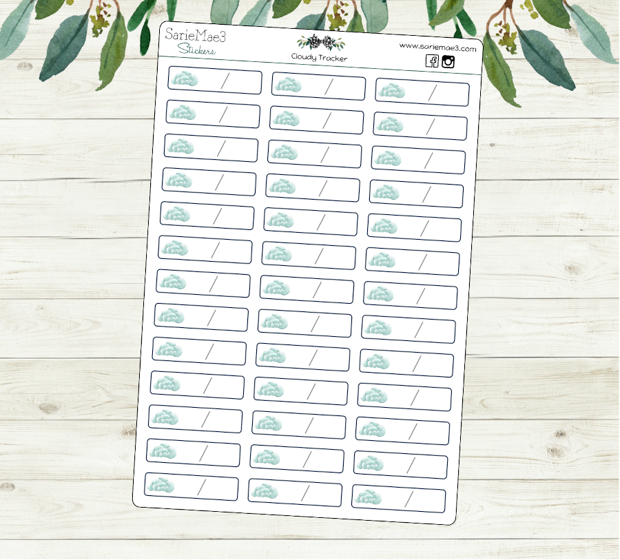 Cloudy Weather Tracker Stickers