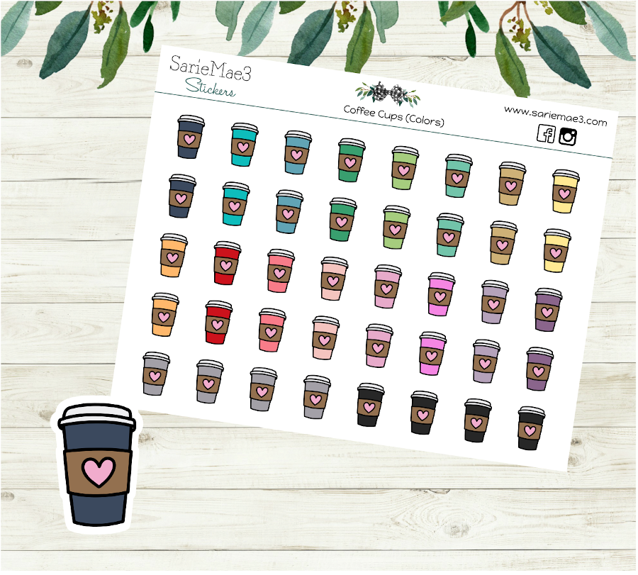 Coffee Cups (Colors) Icons