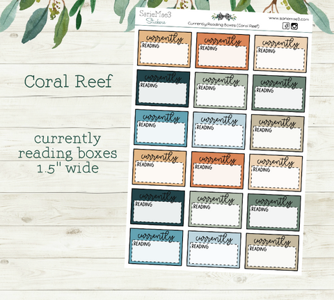 Currently Reading Boxes (Coral Reef)