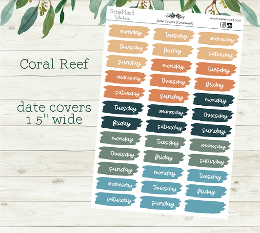 Date Covers (Coral Reef)