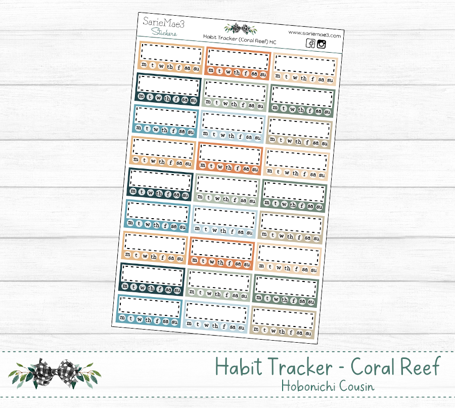 Habit Tracker (Coral Reef) Hobo Cousin