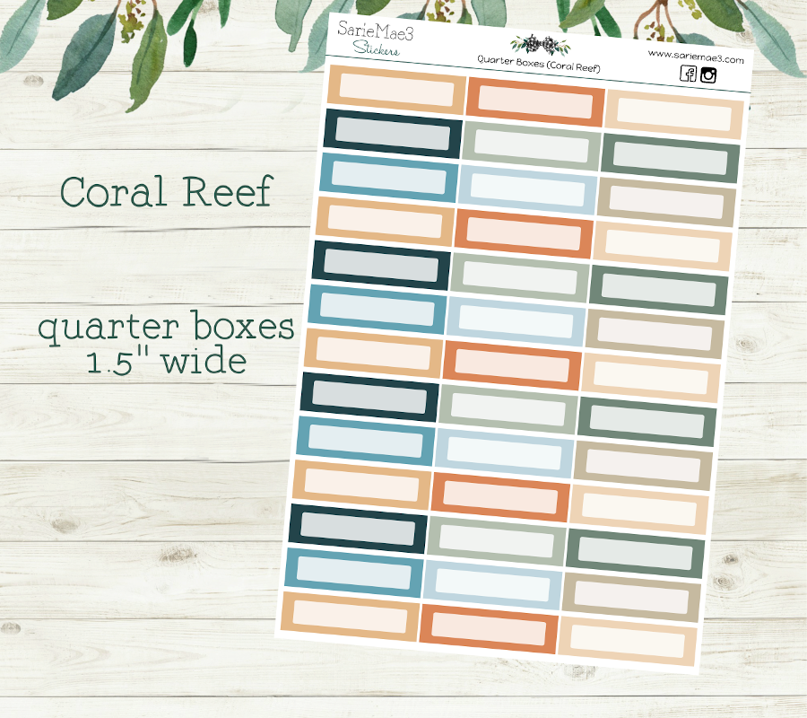 Quarter Boxes (Coral Reef)