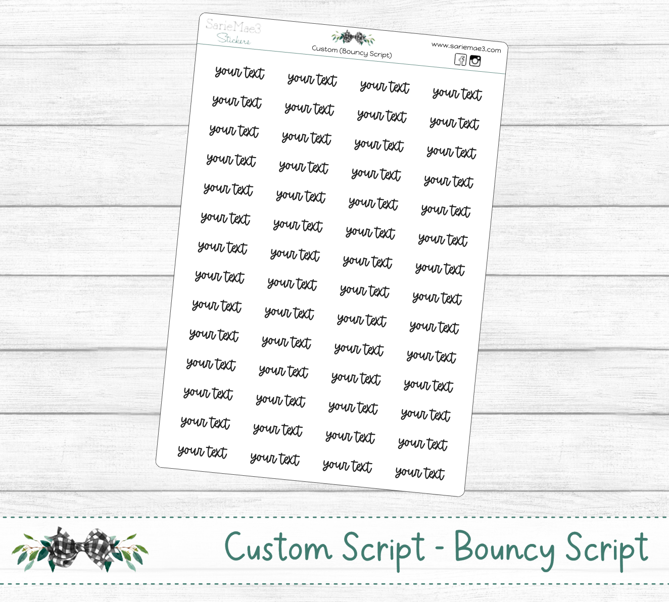 Custom Script (Bouncy Font)