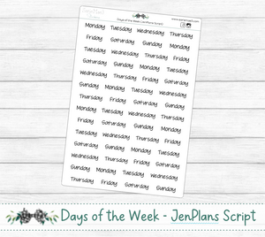 Days of the Week (JenPlans)