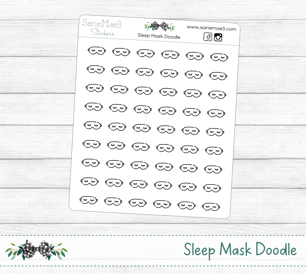 Sleep Mask Doodle