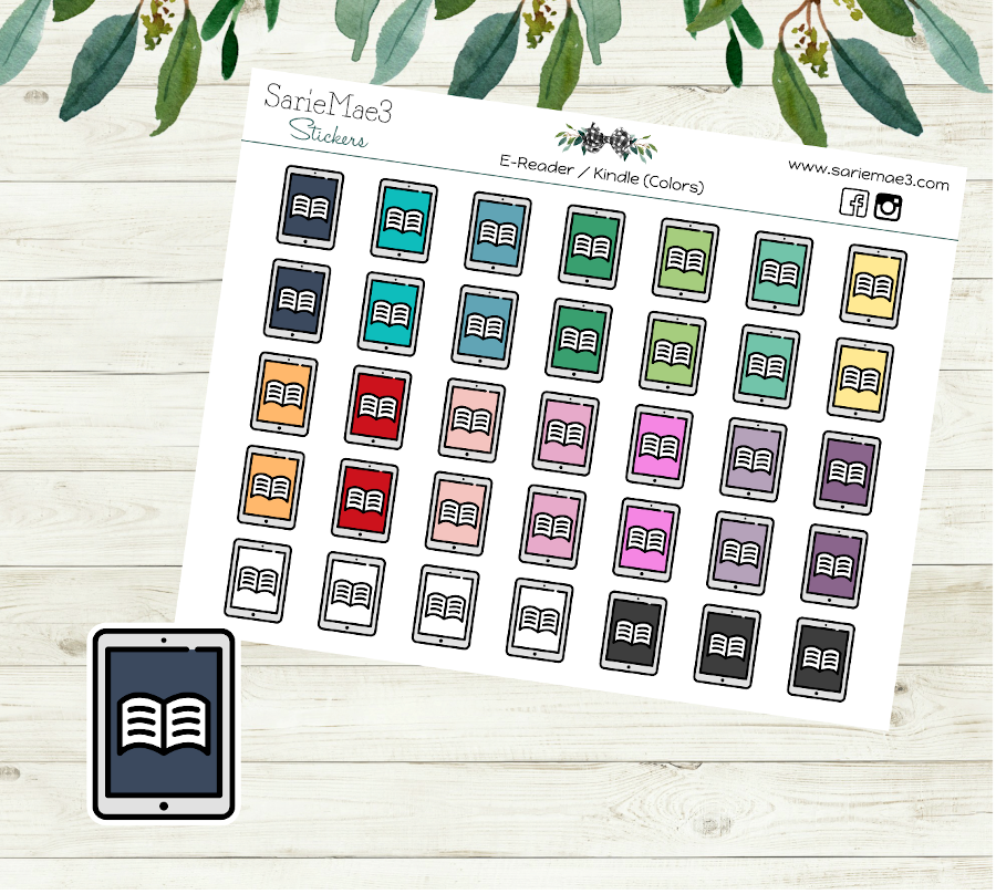 E-Reader / Kindle (Colors) Icons