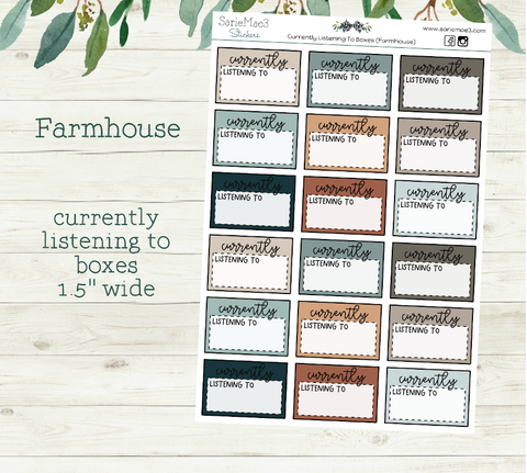 Currently Listening To Boxes (Farmhouse)