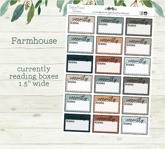 Currently Reading Boxes (Farmhouse)