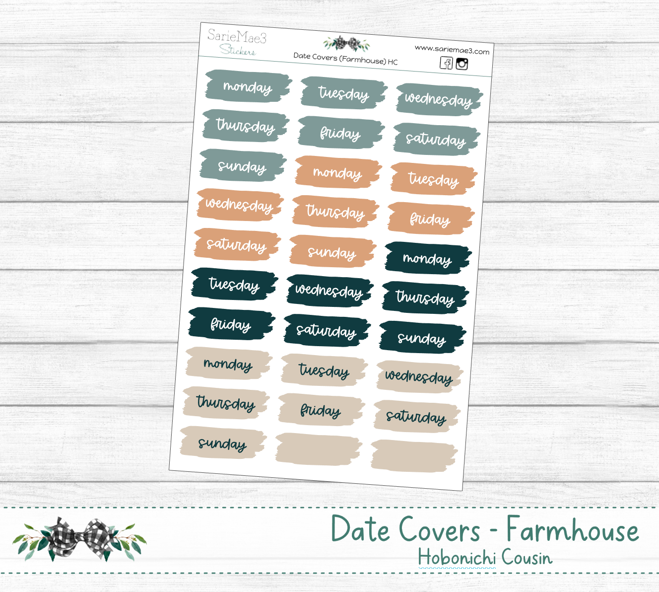 Date Covers (Farmhouse) Hobo Cousin
