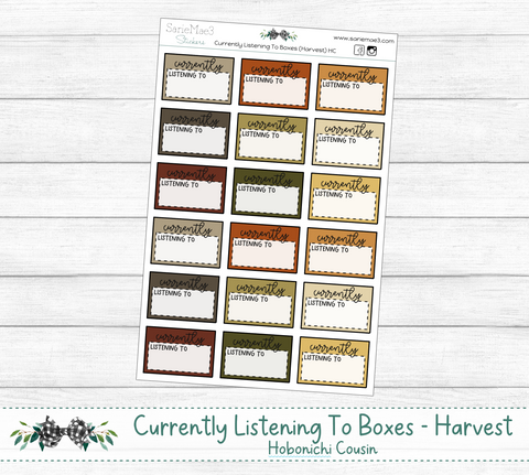Currently Listening To Boxes (Harvest) Hobonichi Cousin