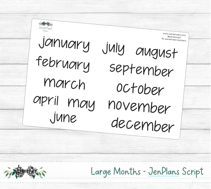 Large Months (JenPlans)
