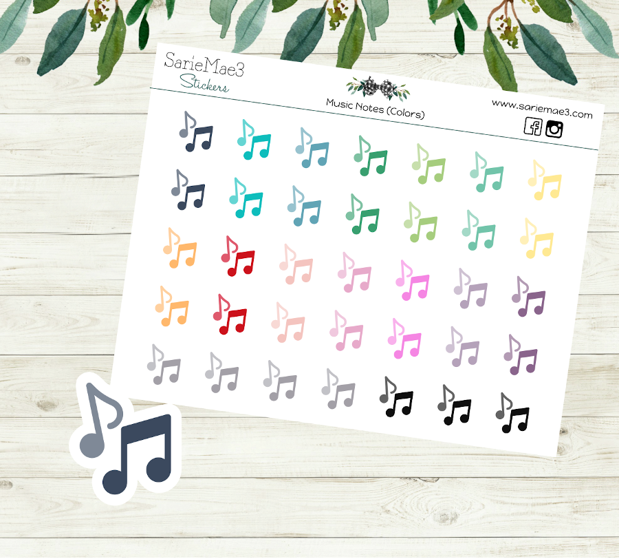 Music Notes (Colors) Icons