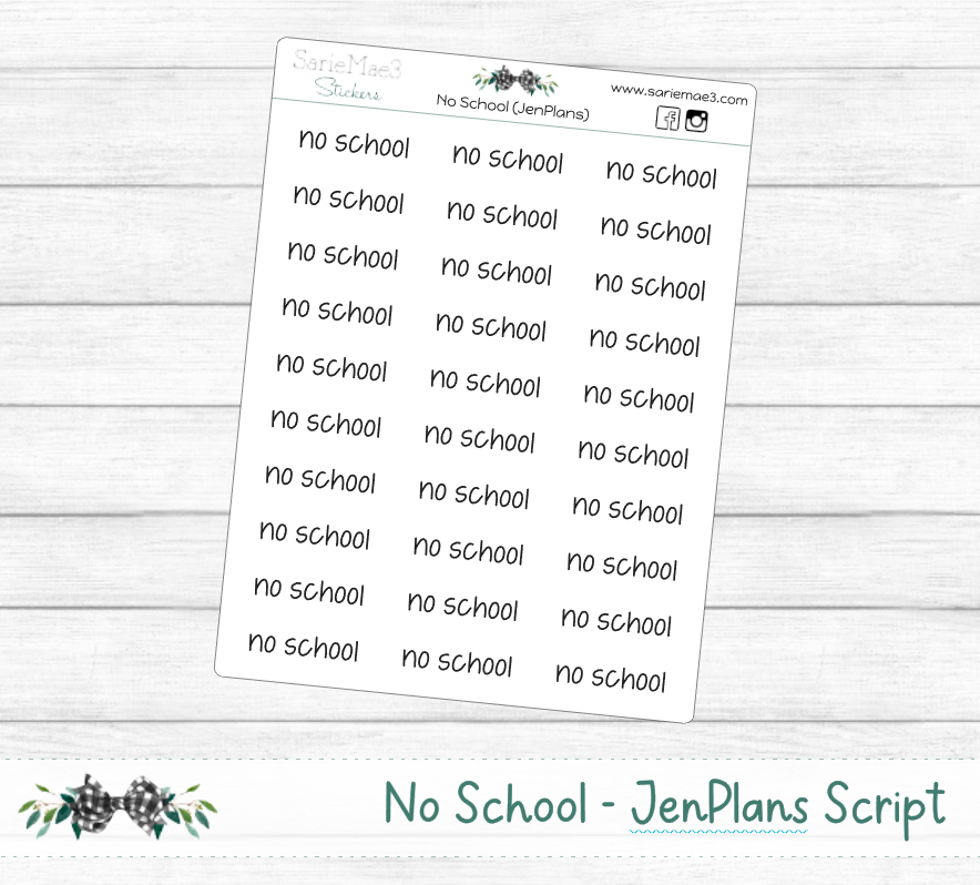 No School (JenPlans)